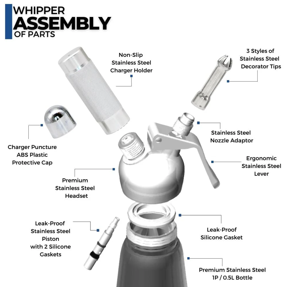 Stainless Steel Whipped Cream Can - Image 4